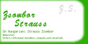 zsombor strauss business card